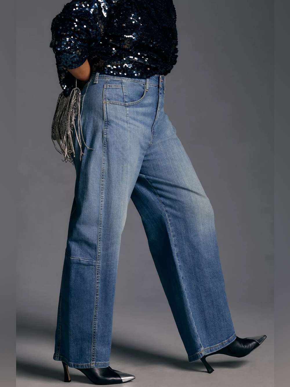 Pilcro Kenna Mid-Rise Heritage Barrel Jeans 🔵 - Picture 2 of 14